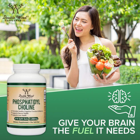 Phosphatidylcholine 1,200mg – 210 Softgels – Enhanced Version of Sunflower and Soy Lecithin (Choline Supplements) - Non-GMO and Gluten Free to Sup...