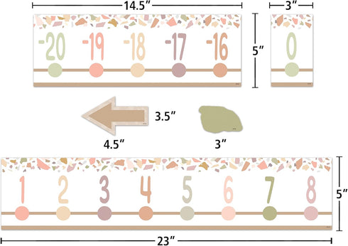 Teacher Created Resources Terrazzo Tones Number Line (-20 to +120) Bulletin Board (TCR7204)...