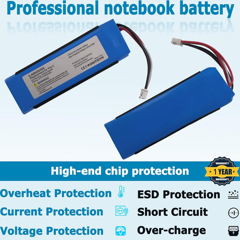 GSP872693W 3000mAh Battery Compatible with JBL Flip 3 Waterproof Bluetooth Speaker with Tools Battery Part NO Flip3 GSP872693 P763098 03 3.7V...