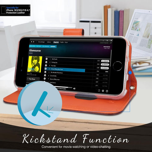 FYY Designed for iPhone SE Case 2022 (3rd Gen) / iPhone SE Case 2020 (2nd Gen) / iPhone 7 Case/iPhone 8 Case, Luxury PU Leather Wallet Phone Case ...