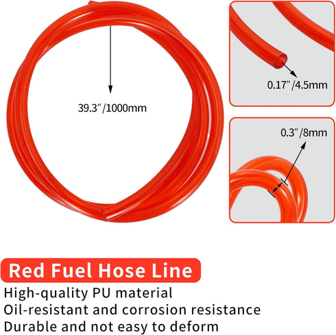 Gas Fuel Line Hose Clamps Oil Filters with Inline Fuel Shut Off Valve Petcock Petrol Switch for 50cc 90cc 110cc 125cc 150cc 250cc Baja BA150 ATV F...