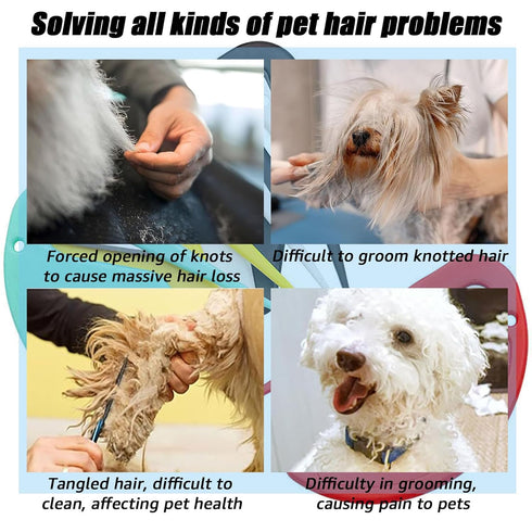 5 PCS Knotting Comb for Cats and Dogs, Pet Knotting Comb for Hair Removal, Pet Hair Removal Tool, Cat Dog Grooming Comb Shedding Tool Hair Remover...