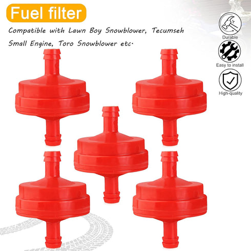 5pc Fuel Filter for Tecumseh Snow Blower Thrower Lawn Mower Oregon 07101 69701 07108 Sunbelt SB6000 SB16000 SB-16000 B1SB16000 B1SB6000 Craftsman ...