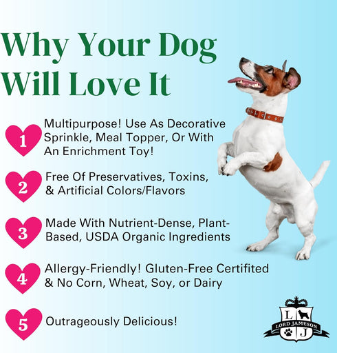 Celebration SuperFetti Dog Sprinkles 3oz - Organic Food Topper Made from Coconut, Multi-Color, Treat...