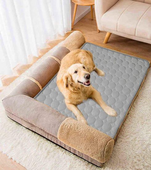 SOMOYA Dogs Self Cooling Mat Pet Cool Pads Blanket Hot Weather Sleeping Kennel Mat,Washable Ice Silk Sleep Mat Pad Non-Toxic Breathable for Large ...