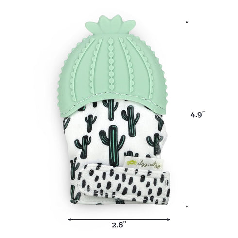 Itzy Ritzy Silicone Teething Mitt - Soothing Infant Teething Mitten with Adjustable Strap, Crinkle Sound & Textured Silicone to Soothe Sore & Swol...