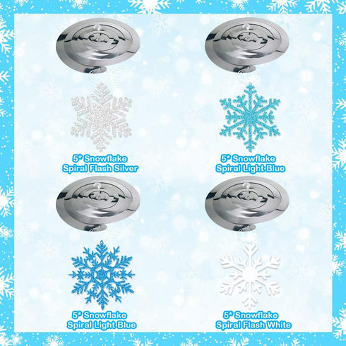 Snowflake Swirls Decoration Party Snowflake Christmas Hanging Swirls Winter Party Ceiling Decorations Blue White Silver Snowflake Garland for New ...