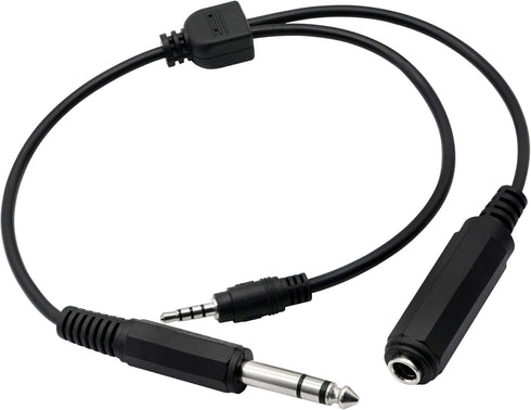 GINTOOYUN 6.35mm TRS Male to 1/4 TRS Female Stereo Headphone Y Splitter Extension Cable...