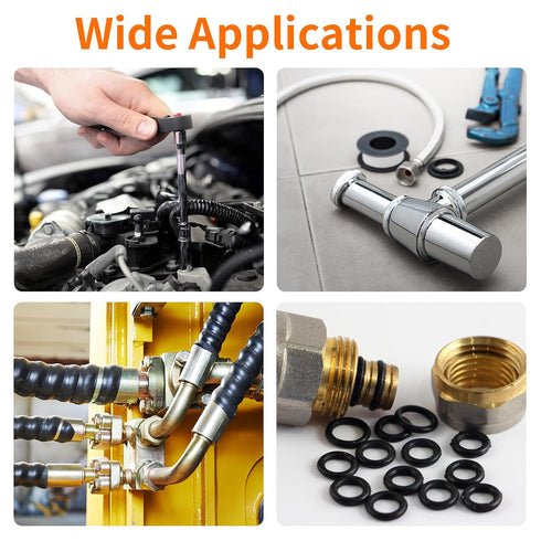 HongWay 770pcs Rubber O Ring Assortment Kits 18 Sizes Sealing NBR Gasket Washers for Car Auto Vehicle Repair, Professional Plumbing, Air or Gas Co...