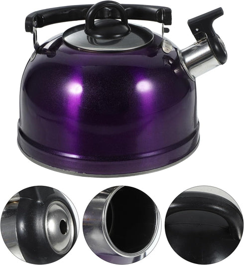 ABOOFAN Stovetop Whistling Tea Kettle 3L Stainless Steel Hot Water Fast Boiling Teapot with Ergonomic Handle Coffee Kettle Hot Water Boiler for Ho...