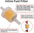 Gas Fuel Line Hose Clamps Oil Filters with Inline Fuel Shut Off Valve Petcock Petrol Switch for 50cc 90cc 110cc 125cc 150cc 250cc Baja BA150 ATV F...
