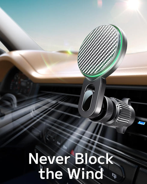 Qifutan for 15W Magsafe Car Mount Charger No Blocking of Air Vent Wireless Car Charger Automotive Accessories Magnetic Phone Holder for Car Fits f...