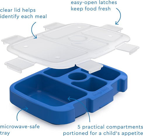 Bentgo Kids Tray with Transparent Cover (Blue)...
