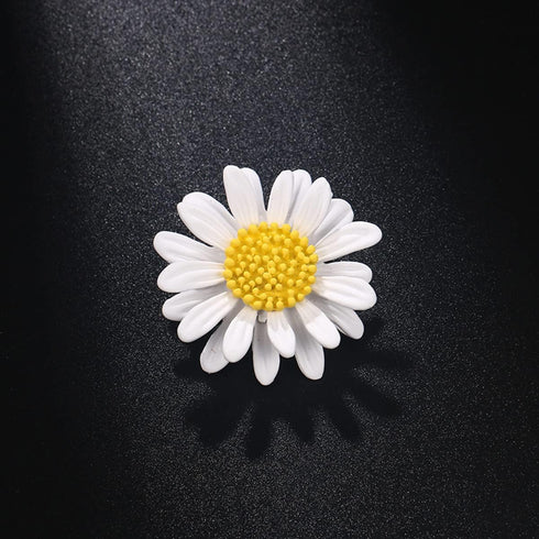 Multicolor Cute Daisy Flower Brooch Pins, Plant Sunflower Suit Lapel Pin,Pink Yellow White Sun Flower Dress Neckline Pin Enamel Charm Daisy Coat C...