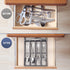 Silverware Organizer with Cutlery Icons?Silverware Tray for Kitchen Drawer?Plastic Flatware Tableware Silverware Drawer Organizer Utensil Organize...