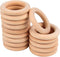 30 Pcs Wooden Rings, Macrame Wooden Rings, Natural Unfinished Solid Wood Rings for DIY Craft Pendant Connectors Jewelry Making (55 mm)...