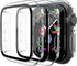 3 Pack Case for Apple Watch Series 3 38mm Hard PC Case with Tempered Glass Screen Protector Waterproof Anti-Scratch HD Ultra-Thin Full Protective ...