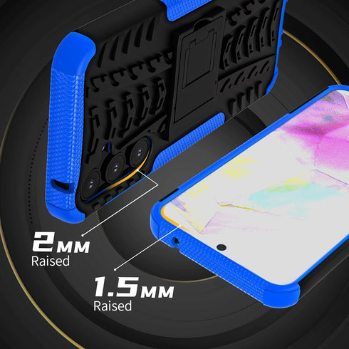 for Samsung Galaxy A35 5G Case with 2 Pack Screen Protector, Dual Layer Military Grade Shockproof, Heavy Duty Robust Bumper Cover with Kickstand f...