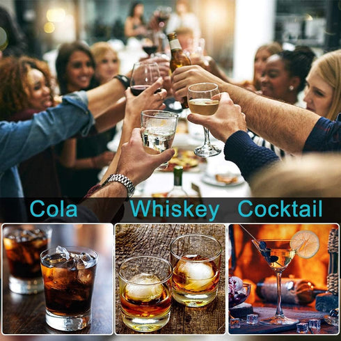 Silicone Ice Cube Tray with Lid, Make 2" Big Square Ice Cubes, Large Whiskey Ice Cube Mold, Ice Cubes Mold for Cocktails & Wine, Soups and Frozen ...