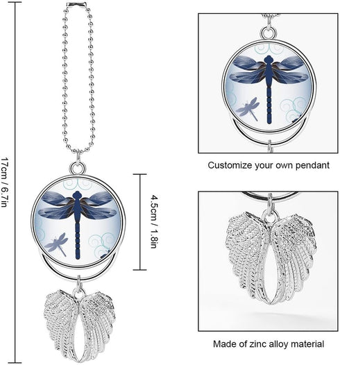 Beautiful Dragonfly Car Pendant for Rear View Mirror, Angel Wings Car Pendant Hanging Accessories, Christmas Decorations...