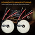 UCINNOVATE White Speaker Wire with Banana Plugs, 2 Pack 1.5m / 4.9FT OFC HiFi Speaker Cable with Banana Plugs, 14 AWG Audio Cables with Gold-Plate...