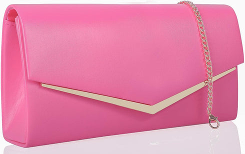 Women’s Evening Handbag Vegan Leather Ladies Envelope Clutch Classic Elegant Purse Bags...