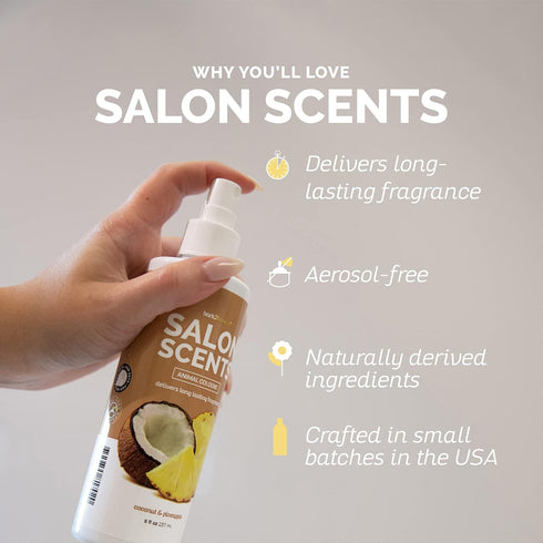 Bark2Basics Salon Scents Pet Grooming Cologne - 8 oz, Natural Professional Groomer Perfume for Dogs and Cats, Long Lasting, Deodorizing, (Spring W...