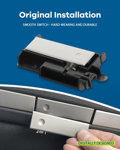 LUJUNTEC Upper Glove Box Latch Door Handle Replacement fit for 2007-2013 for Chevrolet Silverado for GMC Sierra 1500 2500 3500 Chrome Black...
