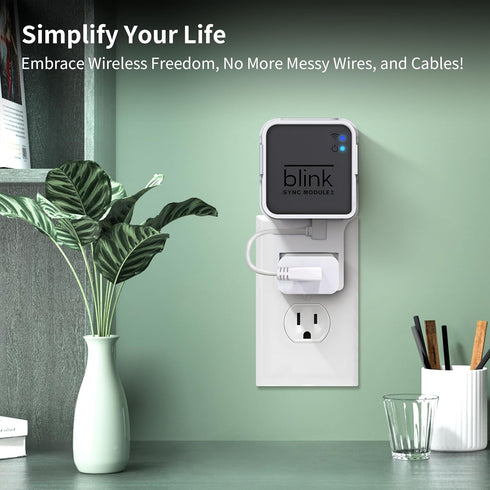 256GB USB Flash Drive & Wall Mount for Blink Sync Module 2 with Short Cable – Declutter, Save Space, and Effortlessly Enhance Security...