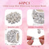 Sasylvia 60 Pieces Hair Beads 12 mm Rhinestone European Large Hole Crystal Charm Beads for Braids for Women for Necklace Earring Bracelet Craft Ma...