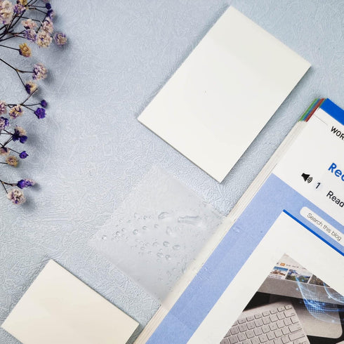 Transparent Sticky Notes 500 Sheets, 1.5 x 2 in Clear Sticky Notes, See Through Invisible Translucent Sticky Notes Waterproof Self-Stick Note Pads...