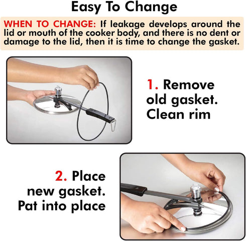 Hawkins A10-09 Gasket Sealing Ring for Pressure Cookers, 2 to 4-Liter, Black...