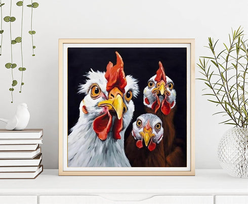 Diymood 5D Diamond Painting Animal, Paint with Diamonds DIY Diamond Art Rooster, Diamond Painting by Number Kits Full Drill Rhinestone for Home Wa...