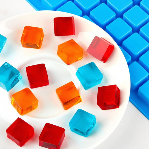 JOERSH Square Candy Molds Silicone Molds for Hard Candy, Gummy, Caramels, Chocolate, Ganache, Ice Cubes, 252 Cavity...