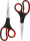 Westcott 8" Titanium Non-Stick Scissors, 2-Pack, Black and Red...