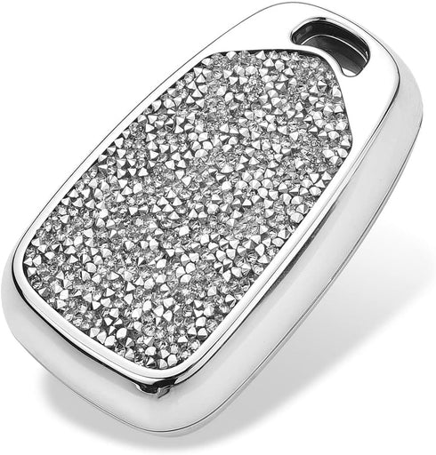 Royalfox 3 4 5 6 Buttons 3D Bling Diamond Rhinestones Smart Remote Key Fob Case Cover for 2016 2017 2018 2019 2020 2021 2022 Chevrolet Malibu Cama...