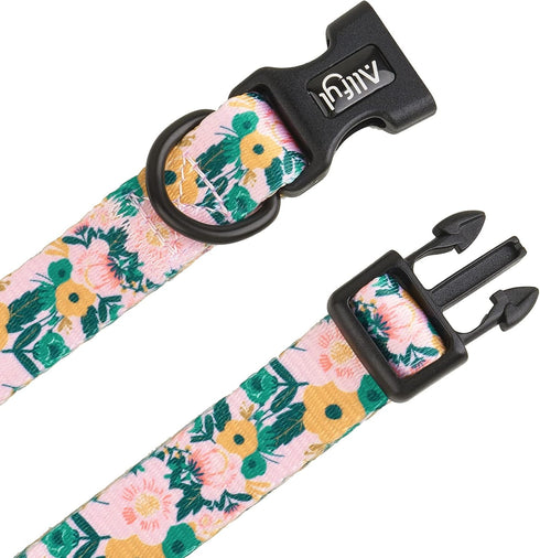 Dog Collar for Small Dogs Floral Dog Collars with Quick Release Safety Buckle Soft Comfortable Cute Pet Collar for Girl Dog Boy Dog...