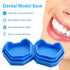 6 Pcs Dental Base Former Kit Dental Lab Model Base Set Plaster Mold Base Former Color Blue (Set)...