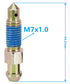 4 PCS Speed Bleeder, Bleeder Valve, Brake Bleeder Screws, Quick Bleeders with Dust Caps, M7x1.0-34.5mm, H9411-4, 105400, 639570...