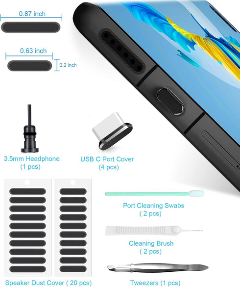 USB C Dust Plug Dust Cover for Phone USB Type C Charging Port Speaker Anti Dust Protection Cover Kit......