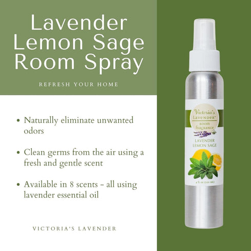 Victoria's Lavender Room Spray - All-Natural Home Atmosphere Spray, Essential Oil Concentrated Room Spray Air Freshener, Bathroom Odor Eliminator,...