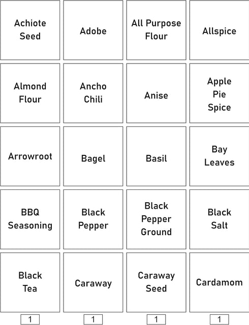 VGT Offers 160 Elegantly Designed Spice Jar Labels (153 Pre-Printed + 7 Blank); Bold Design and Large Font Size Water Resistant and Long Lasting f...