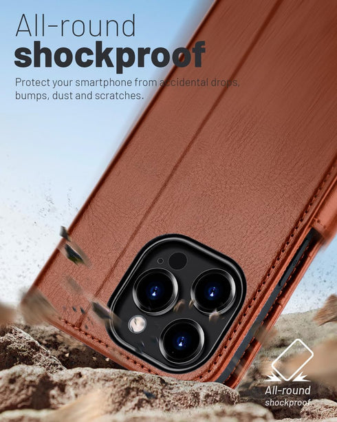 OCASE Compatible with iPhone 15 Pro Max Case Wallet Case, PU Leather Flip Folio Case with Card Holders RFID Blocking Kickstand Shockproof Phone Co...