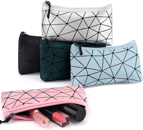 Ayieyill 5Pack Small Makeup Bag for Purse Travel Makeup Pouch,Small Cosmetic Bags with Zipper Storage Mini Makeup Bag Waterproof...