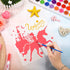 9 Pieces Unicorn Stencils Painting Templates Craft for Arts Card Making Journal Scrapbooking DIY Furniture Wall Floor Painting on Wood Fabric (8 x...