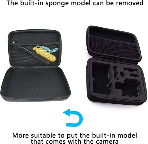 Action Camera Carrying Case Protective Storage Bag Compatible with Gopro Hero 13 12 11 10 9 8 7/AKASO EK7000/Brave 4/Brave 7 LE/Brave 8/APEXCAM/Dr...