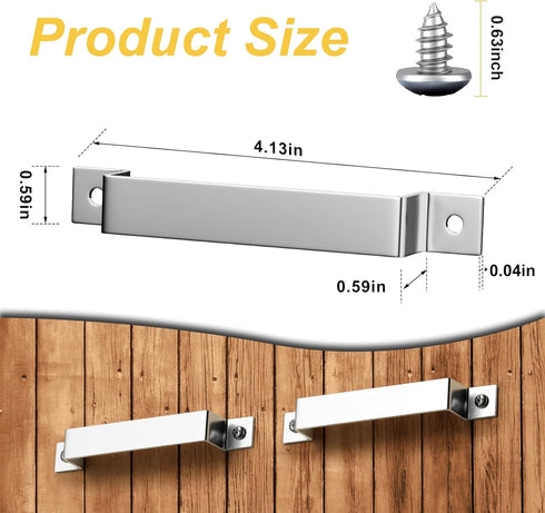 Tape Measure Clip Tape Measure Holder Bench Belt Universal Tool with Screws Stainless Steel Tool Hanger Storage Dock for Mount Drill Power Tape Me...