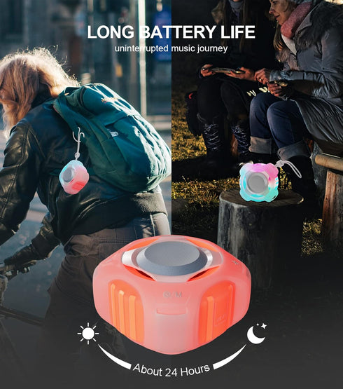 comiso Shower Bluetooth Speaker, Waterproof Bluetooth Speakers IPX7, Floating Portable Wireless Speaker with LED Light, Loud HD Sound and Bass for...