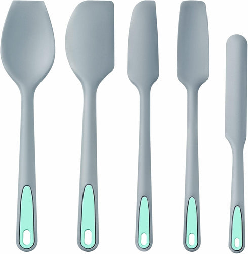 To encounter Silicone Spatula Set, 5 Pieces Seamless Spatula, Heat-Resistant Turner Spatulas, Nonstick for Baking, Cooking & Mixing, Dishwasher Sa...