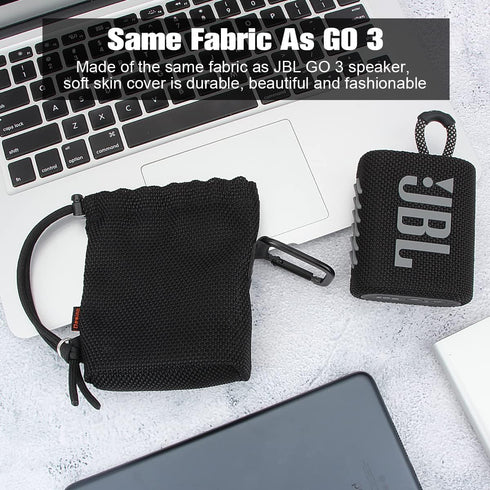 Desing Wish Speaker Carrying Case Compatible with JBL GO3/ GO2 - Waterproof Ultra Portable Bluetooth Speaker, Anti Scratch Speaker Protector Case ...